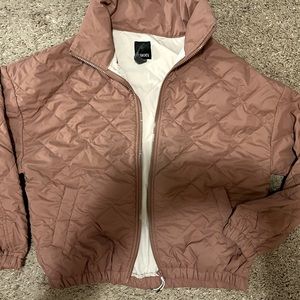 NWOT Vuori Echo bomber jacket blush pink S/XS